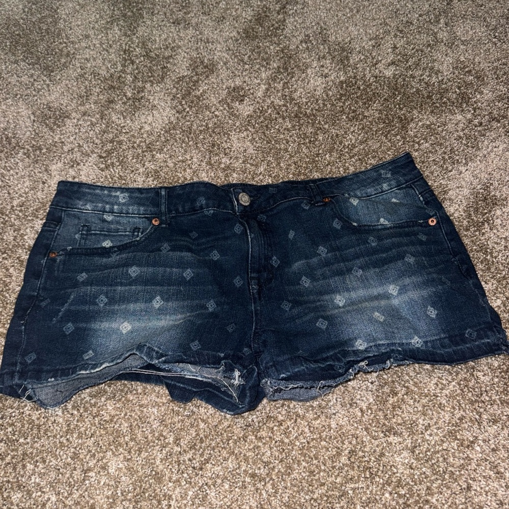 Aeropostale Blue Jean Shorts Distressed Cut-Off